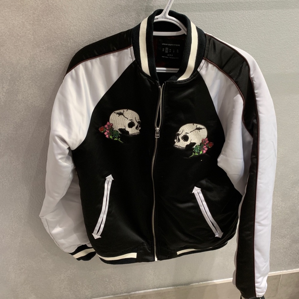 UrbanOutfitters Skulls & Mushrooms Embroid. Bomber (Men’s)